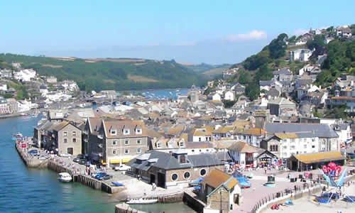 Looe beach and harbour